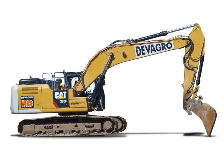 a close up of an excavator on a black background, by Derek Hill, wide long view, above side view, # de 9 5 f 0, devinart