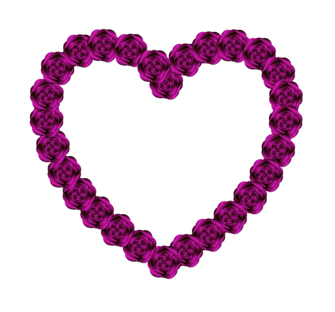 a heart made of pink roses on a black background, a digital rendering, rosette, high res photo