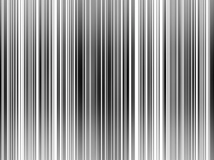 a black and white striped background with vertical lines, a black and white photo, inspired by Ryoji Ikeda, barcodes, made entirely from gradients, test, 2 meters