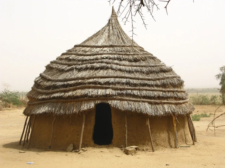 a hut with a thatched roof in the desert, flickr, hurufiyya, kano), traditional female hairstyles, 1 2 0 0 bc, rounded roof