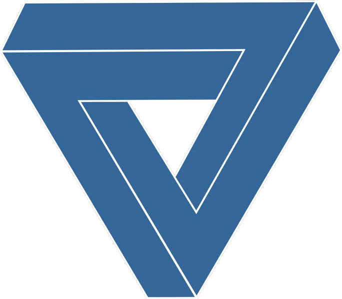 a blue triangle on a black background, inspired by Veikko Törmänen, reddit, constructivism, 70s progressive rock logo, macross franchise, group of seven, open v chest clothes