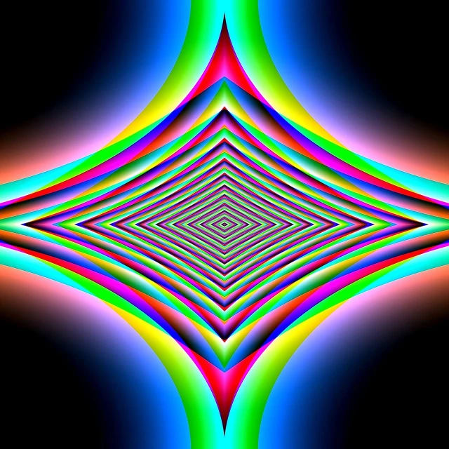 a computer generated image of a multicolored star, digital art, inspired by Gabriel Dawe, flickr, abstract illusionism, amoled wallpaper, portal to another dimension, equirectangular, abstract neon shapes