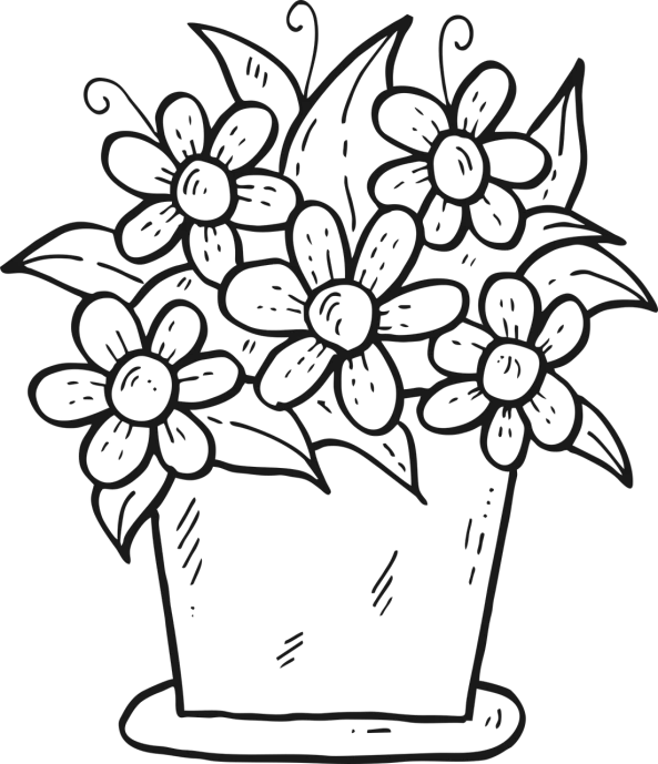 a black and white drawing of flowers in a pot, by Andrei Kolkoutine, trending on pixabay, amoled wallpaper, bouquet, dark wallpaper, background image