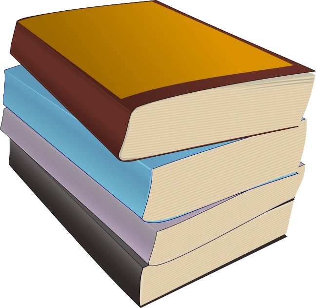 a stack of books sitting on top of each other, an illustration of, illustration sharp detail, 4 color print, wikihow illustration, 3/4 view realistic