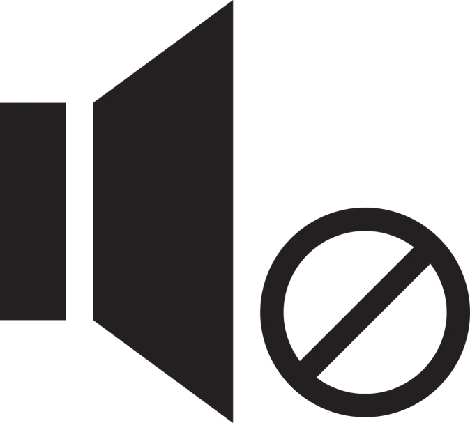 a no entry sign on a black background, an album cover, pixabay, de stijl, speakers, contrast icon, long open black mouth, background image