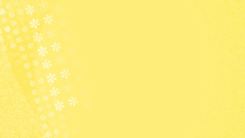a yellow background with white flowers on it, inspired by Saitō Kiyoshi, conceptual art, gradient background, pastel overflow, facing left, smooth in _ the background