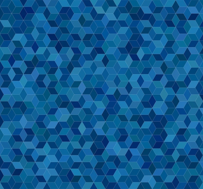 a blue background with a pattern of hexagons, a mosaic, crystal cubism, けもの, textured like a carpet, created in adobe illustrator, busy background