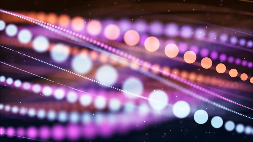 a close up of a bunch of lights, shutterstock, digital art, multiple purple halos, blurred and dreamy illustration, tilt shift background, background image
