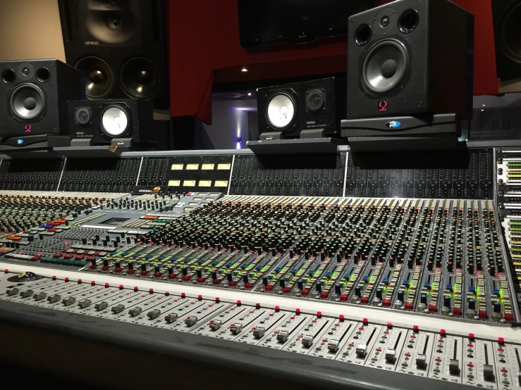 a large sound board in a recording studio, process art, looking straight to the camera, grammy award winning, 1 6 x 1 6, avatar image