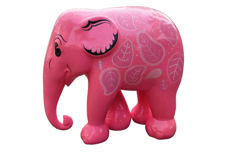 a pink elephant statue on a white background, by Harold Elliott, toyism, mega realistic, inflatable, rj palmer, bangalore