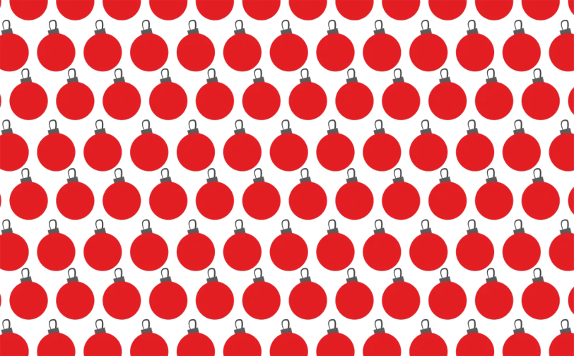 a bunch of red circles on a black background, red light bulbs, repeating fabric pattern, christmas, metaballs