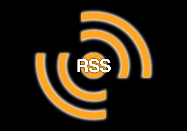 the rss logo on a black background, a screenshot, by Tom Scott RSA, light sensor, real sousaphones, trending on imagestation, intense sunlight