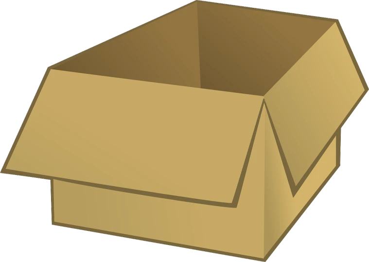 an open cardboard box on a white background, an illustration of, inspired by Masamitsu Ōta, deviantart, mingei, no logo!!!, bag, flat!!, open top