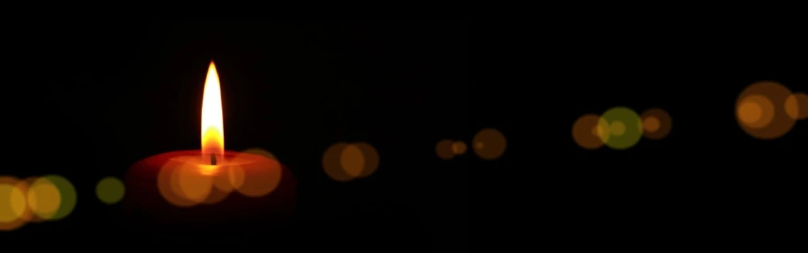a single candle is lit in the dark, by Attila Meszlenyi, digital art, hanging out with orbs, website banner, taken with a canon eos 5d, streetlamps with orange light