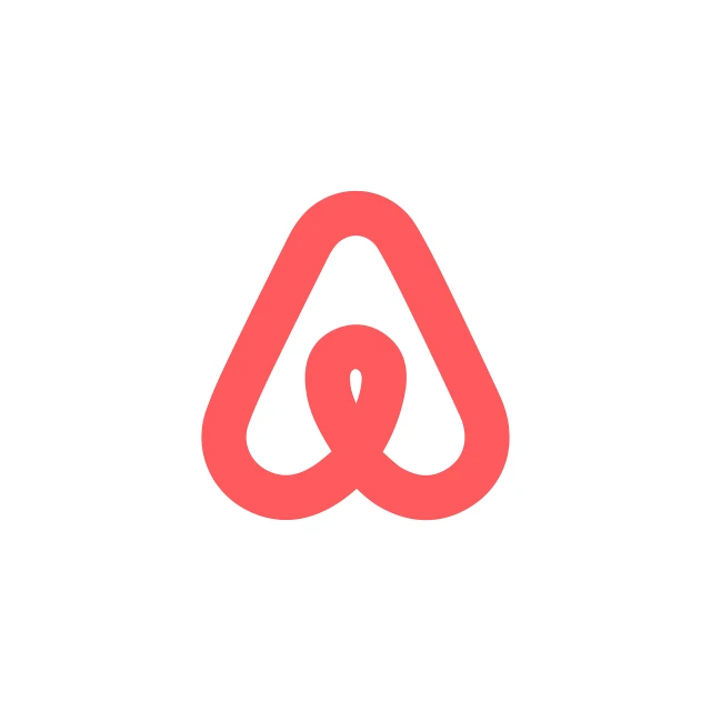 an airbn logo on a white background, a picture, by Alexander Robertson, letterism, airbnb, reds), 4, sneaky