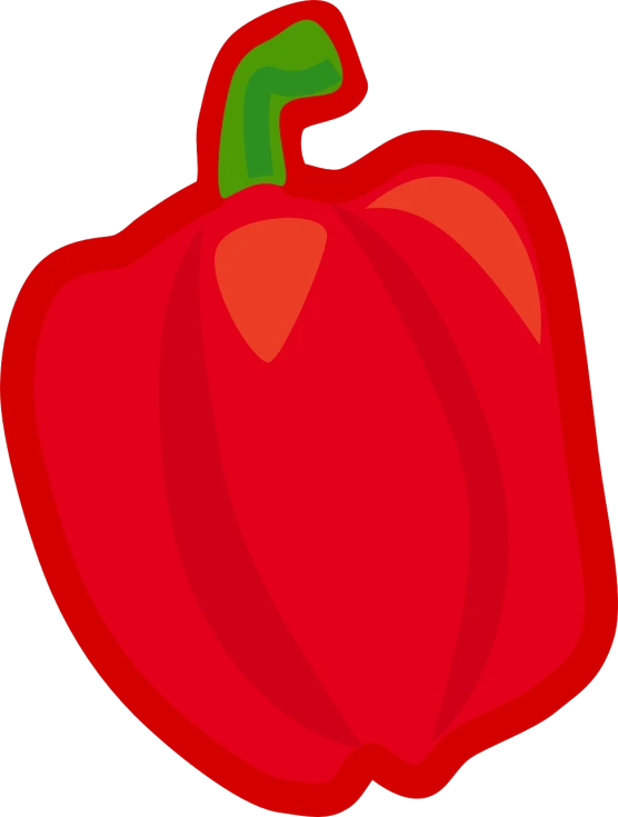 a red pepper on a black background, inspired by Heinz Anger, sōsaku hanga, lineless, pumpkin, colorful with red hues, loosely cropped