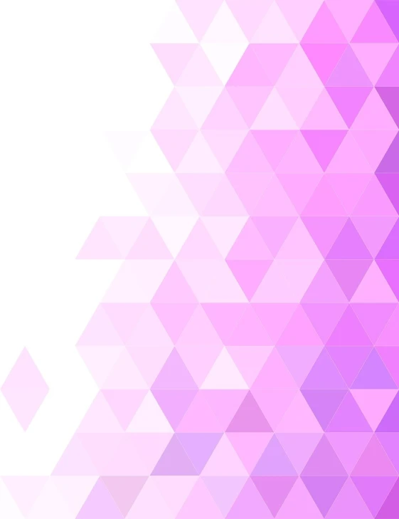 a pattern of pink squares on a white background, a mosaic, by Itō Seiu, crystal cubism, gradient light purple, material is!!! plum!!!, triangles in background, from side