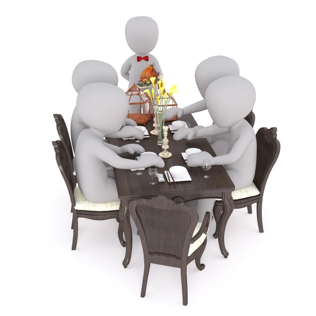 a group of 3d people sitting around a table, cg society contest winner, conceptual art, seinfeld fancy tea party, the card player man, product introduction photo