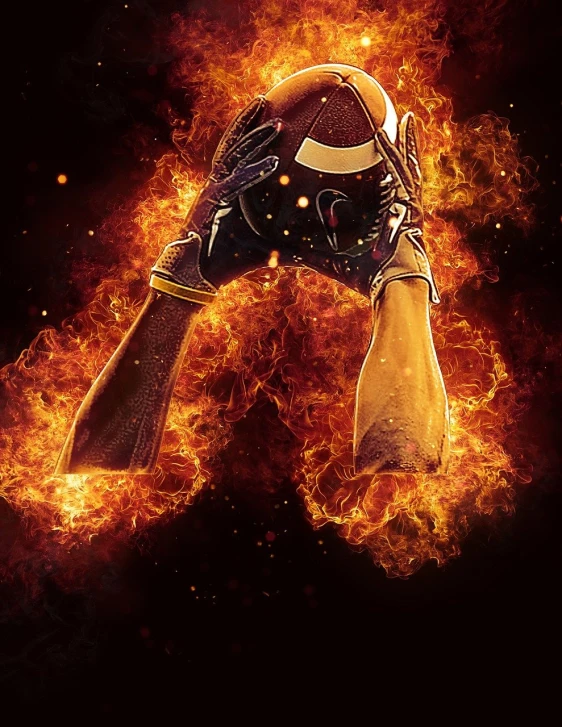 a close up of a baseball glove on fire, concept art, tumblr, football player, lightning helmet, full length shot, posterized