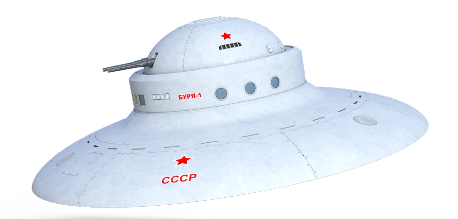 a white hat with a red star on it, inspired by Vladimir Borovikovsky, zbrush central contest winner, retrofuturism, flying saucer, ( ( ( soviet tank ) ) ), super detailed image, boat