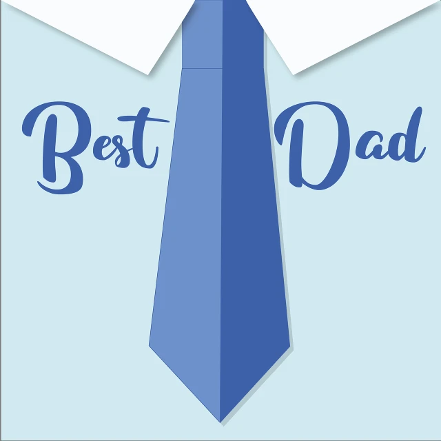 a father's day card with a blue tie, shutterstock, dada, shaded flat illustration, poster illustration, the best, a beautiful artwork illustration
