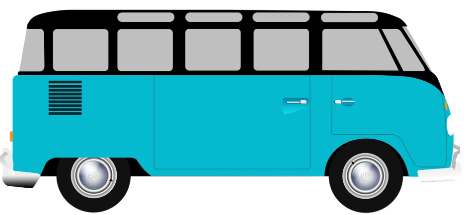 a blue van on a black background, vector art, by Andrei Kolkoutine, minimalism, bottom body close up, kombi, teal skin, n-4