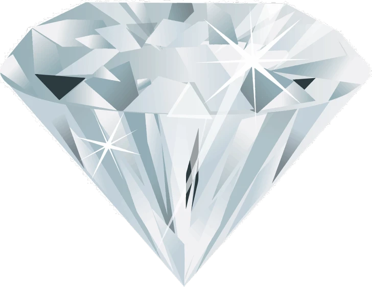 a close up of a diamond on a white background, a digital rendering, pixabay, crystal cubism, detailed vectorart, a painting of white silver, immaculately detailed, pierced