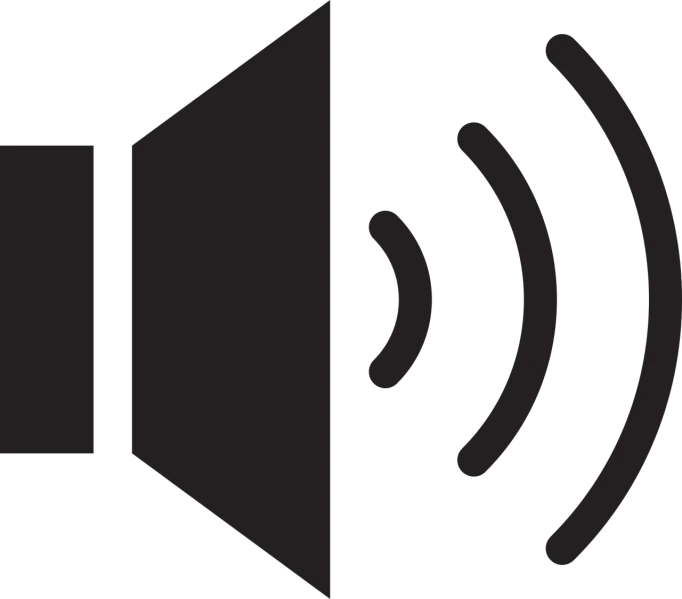 a speaker with sound waves coming out of it, pixabay, straight dark outline, ( ( ( ( ( bomb, single horn, on a flat color black background