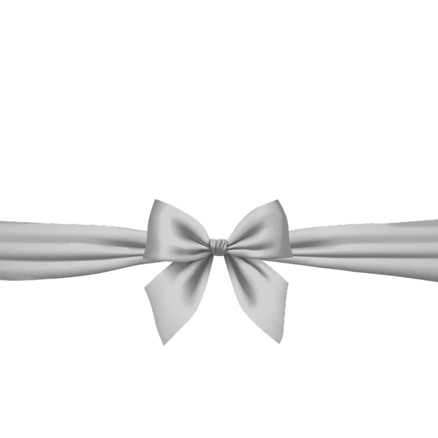 a white ribbon with a bow on a black background, an ambient occlusion render, inspired by Slava Raškaj, deviantart, harnesses and garters, 15081959 21121991 01012000 4k, shiny silver with gold trim, server