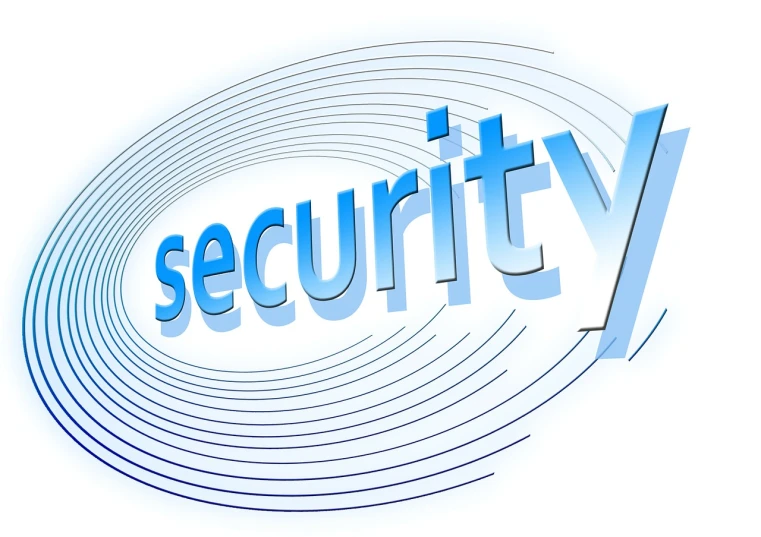 a close up of the word security on a white background, a digital rendering, by Mirko Rački, pixabay, 2007 blog, swirl, military, sap