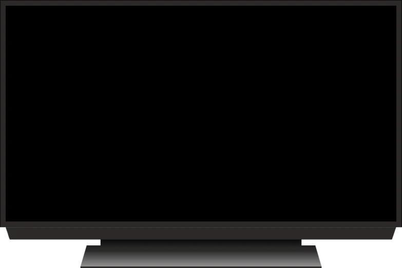 a flat screen tv sitting on top of a table, deviantart, computer art, black backround. inkscape, black, transparent background, profile picture 1024px