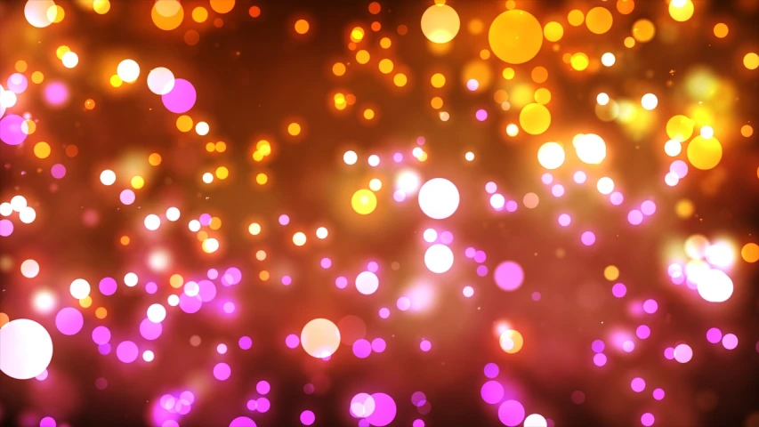 a bunch of pink and yellow lights on a black background, vibrant orange background, sparse floating particles, varying dots, wallpaperflare