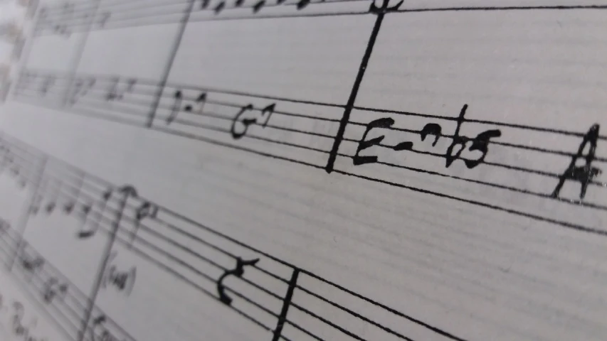 a close up of a sheet of music, soft shading, wikimedia commons, sharp lines, fanart