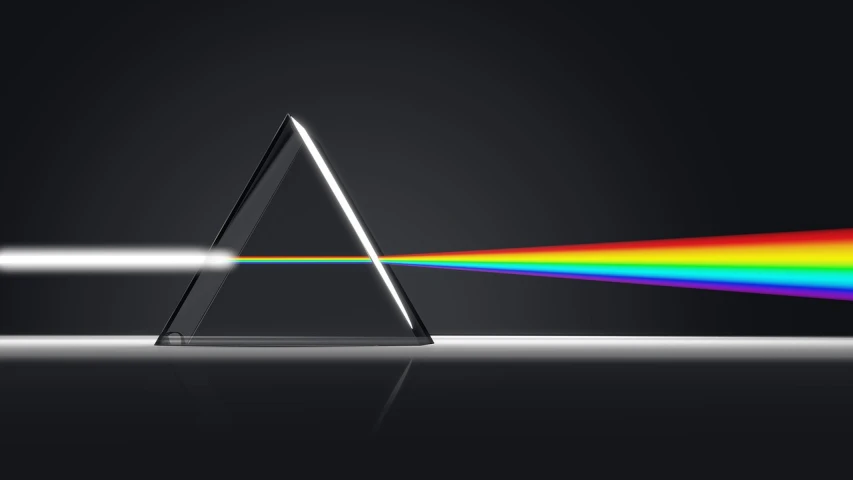 a pink floyd floyd floyd floyd floyd floyd floyd floyd floyd floyd floyd floyd floyd floyd floyd floyd, a hologram, inspired by Gabriel Dawe, shutterstock, glass refraction, obama prism, light lighting side view, moonbow