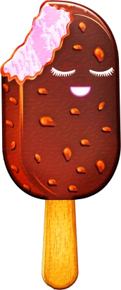 a close up of an ice cream on a stick, a screenshot, by Jon Coffelt, dribble, mingei, organic liquid textures, amoled, blood cells, detailed 2d illustration