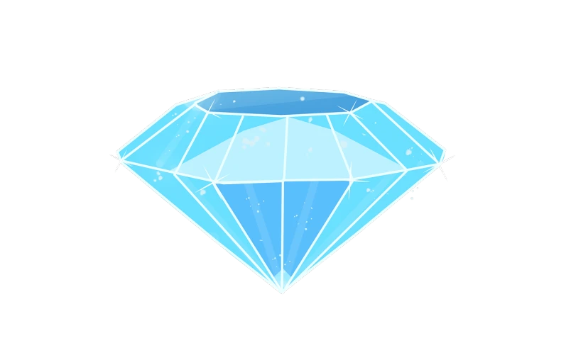 a blue diamond on a black background, by Ryan Pancoast, deviantart, simple cartoon style, (snow), jewelry design, background is white