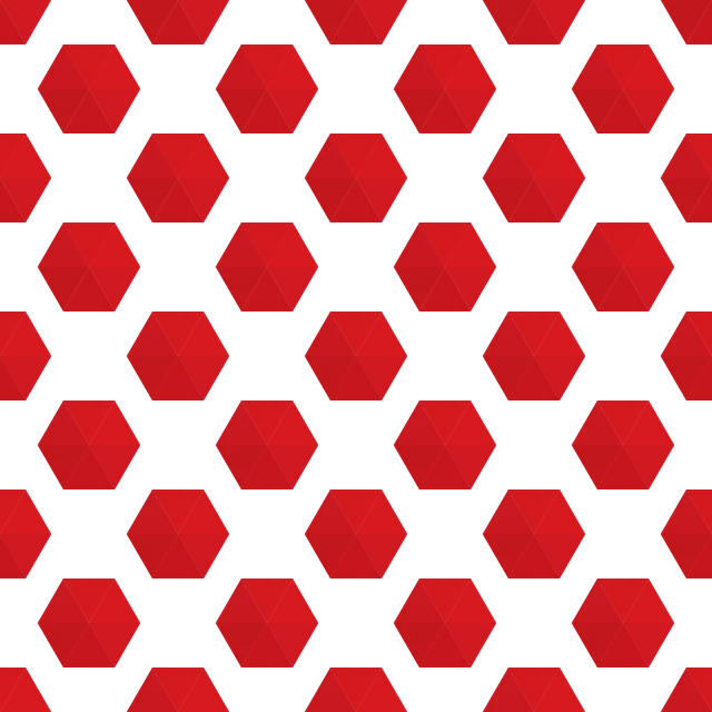 a red and black background that looks like hexagons, inspired by Thomas Scholes, seamless pattern design, with a black background, looking left, phone photo