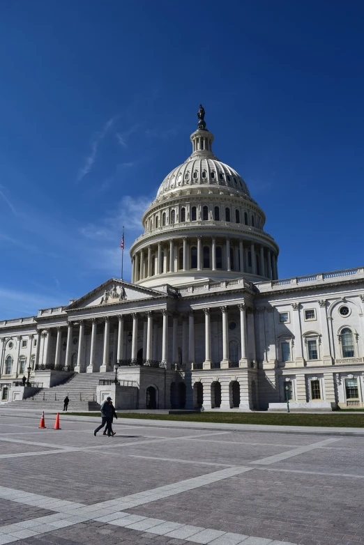 a large white building with a dome on top of it, by Tom Carapic, afp, capitol hill, image