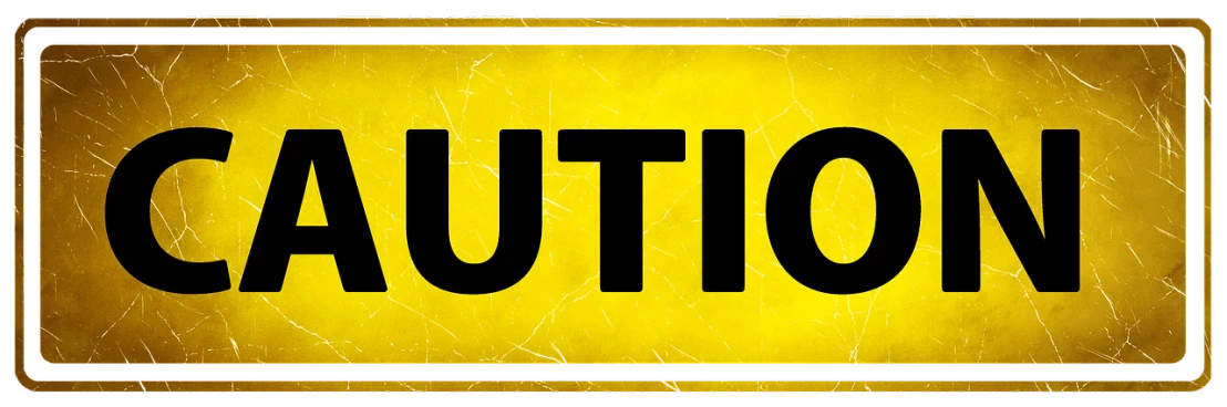 a yellow and black caution sign on a black background, shutterstock, graffiti, auction, (((lumnious))), intuition, long