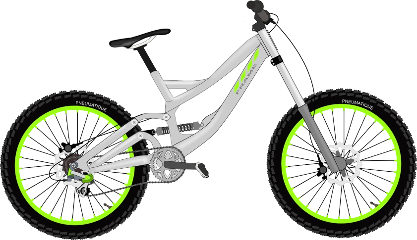 a close up of a bicycle on a white background, a digital rendering, pixabay, conceptual art, with fluo colored details, white and silver, teen boy, thick lines highly detailed
