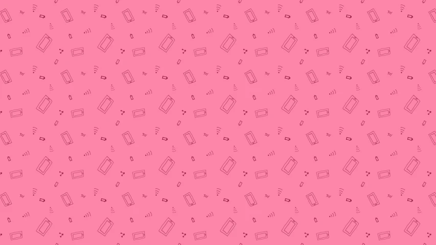 a pattern of geometric shapes on a pink background, lineart, tumblr, happening, cellphone, spritesheet, hot pink and black, dribbble