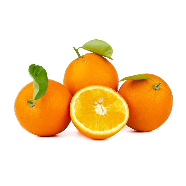 a group of oranges sitting on top of each other, a digital rendering, by David Garner, realism, with a black background, miniature product photo, transparent background, thumbnail