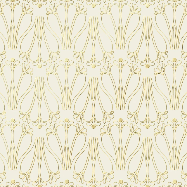 a close up of a pattern on a wall, a digital rendering, inspired by Louis Eilshemius, shutterstock, art nouveau, cream white background, jugendstil background, gilded details, plain background