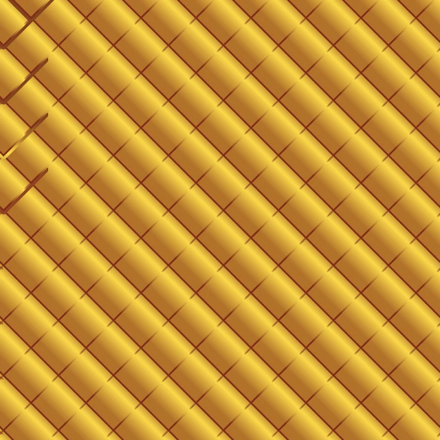 a close up of a brown and yellow background, inspired by Kubisi art, optical illusion, diagonal lines, pvc, computer - generated, bamboo