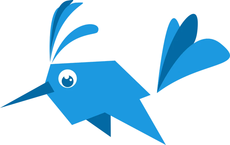 a blue bird flying through the air, concept art, inspired by Slava Raškaj, pixabay, hurufiyya, fish flying over head, no gradients, twitter pfp, black