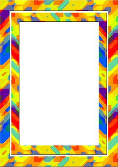 a picture of a picture of a picture of a picture of a picture of a picture of a picture of a picture of a picture of a, an abstract drawing, inspired by Yaacov Agam, tumblr, op art, ornate border frame, vivid colorful comic style, large vertical blank spaces, colorful palette illustration