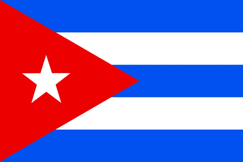 a close up of the flag of cuba, vector art, flickr, hurufiyya, center view, artdeco, panini, hq very detailed