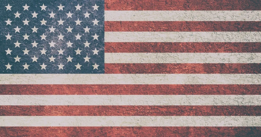 an american flag painted on the side of a building, a portrait, pexels, vintage soft grainy, background image, low resolution, 1 6 x 1 6
