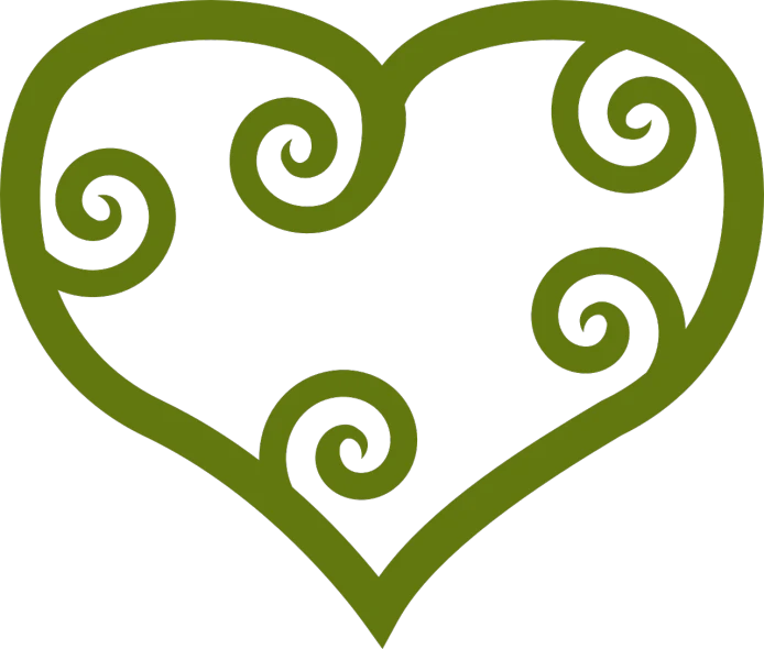 a green heart with swirls on a black background, inspired by Masamitsu Ōta, hurufiyya, earthy, ¯_(ツ)_/¯, avatar image, - 6
