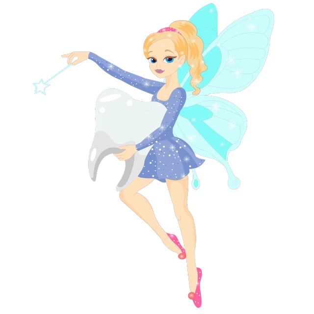 a cartoon tooth fairy holding a toothbrush, inspired by Ida Rentoul Outhwaite, pixabay contest winner, hurufiyya, on black background, star butterfly, [[[[grinning evily]]]], beautiful girl